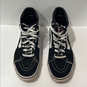 vans highs classics black mens 7.5 womans 9 lightly worn
